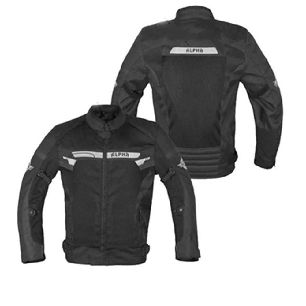 Alpha Unisex Adult  Air Series Motorcycle Jacket Vented Cycle Black Wind S